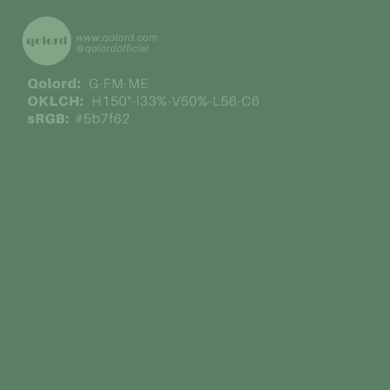 Medium Fully-Muted Green | G-FM-ME