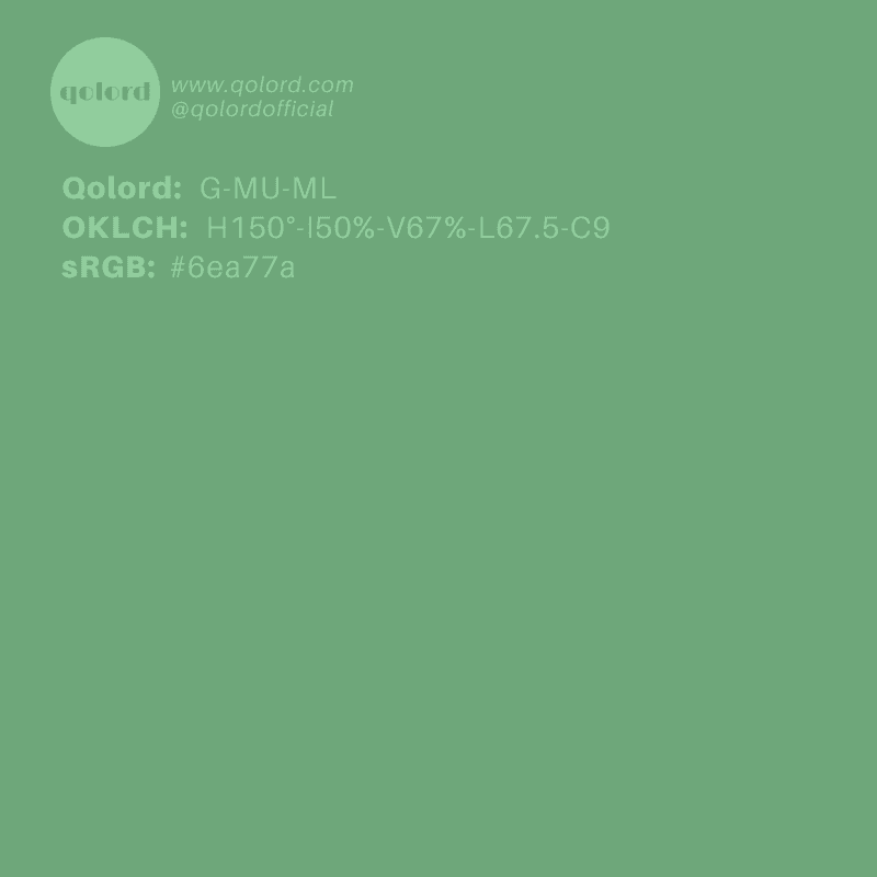 Medium-Light Muted Green | G-MU-ML