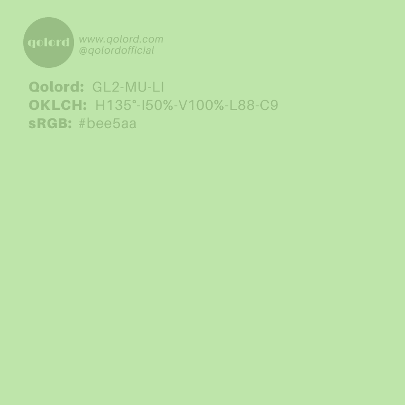 Light Muted Lime | GL2-MU-LI