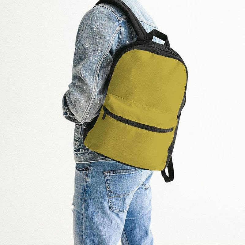 Gold Leaf Canvas Backpack (LY3-CL-DE) - Man Back CloseUp