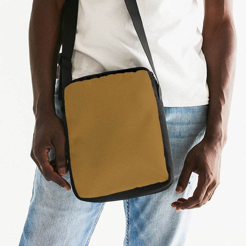 Golden Brown Messenger Pouch (YO2-ME-DE) - Man Front CloseUp