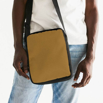 Golden Brown Messenger Pouch (YO2-ME-DE) - Man Front CloseUp