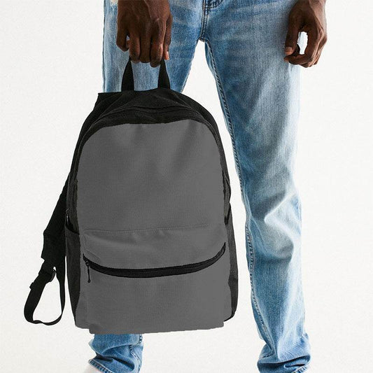 Granite Gray Canvas Backpack (N-FN-ME) - Man Holding