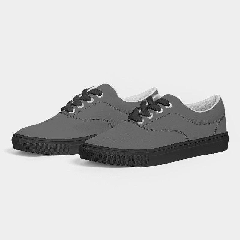 Granite Gray Women's Canvas Sneakers (N-FN-ME) - Side 3