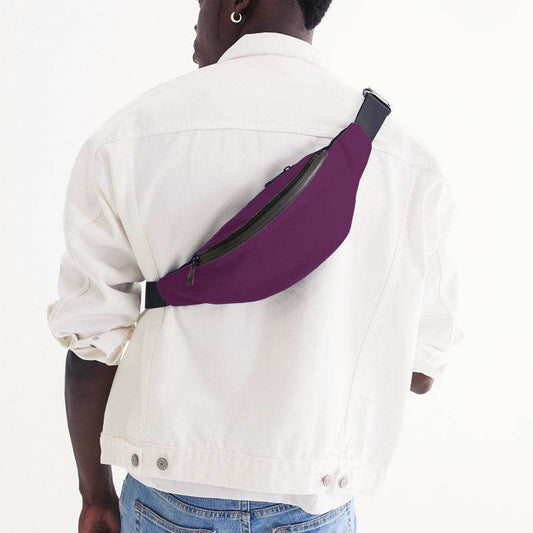 Grape Purple Belt Bag (PIM3-ME-DE) - Man Back