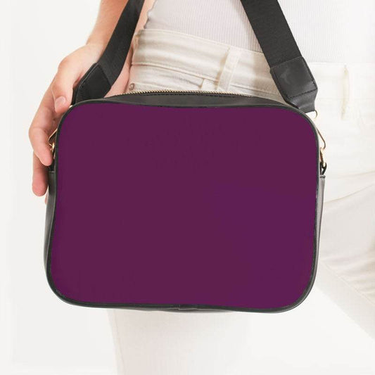 Grape Purple Crossbody Bag (PIM3-ME-DE) - Woman Front CloseUp