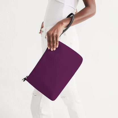 Grape Purple Zip Pouch (PIM3-ME-DE) - Side Holding