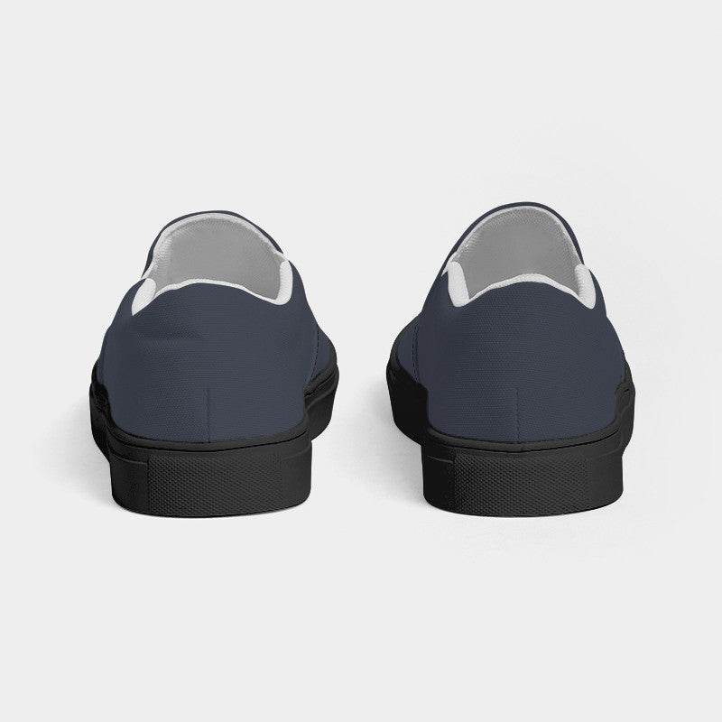 Graphite Men's Slip-On Canvas Sneakers (I-NE-MD) - Back