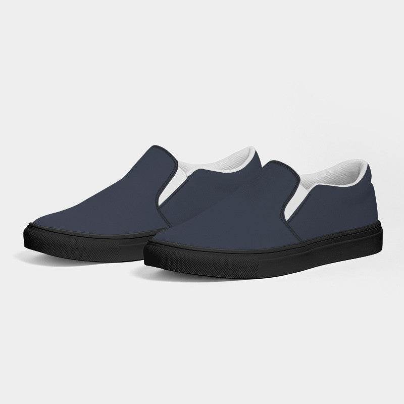 Graphite Men's Slip-On Canvas Sneakers (I-NE-MD) - Side 3