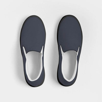Graphite Men's Slip-On Canvas Sneakers (I-NE-MD) - Top