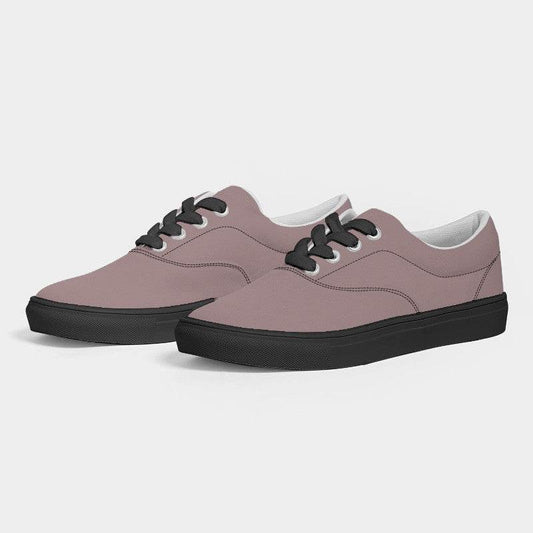 Gray-Pink Women's Canvas Sneakers (RPI2-NE-ML) - Side 3