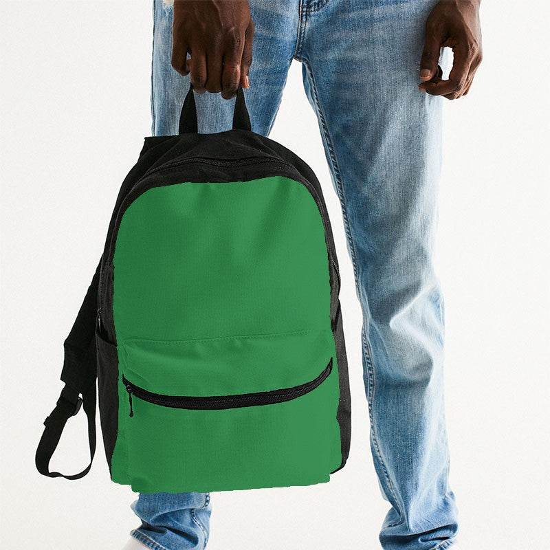 Green Canvas Backpack (G-CL-DE) - Man Holding