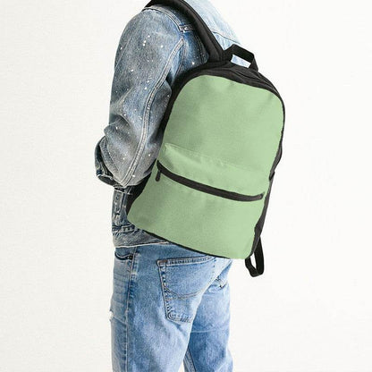 Green Tea Canvas Backpack (GL2-MU-LI) - Man Back CloseUp