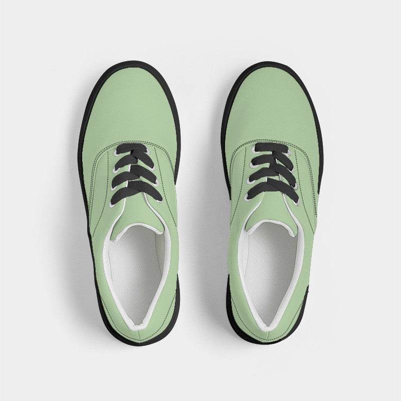 Green Tea Men's Canvas Sneakers (GL2-MU-LI) - Top