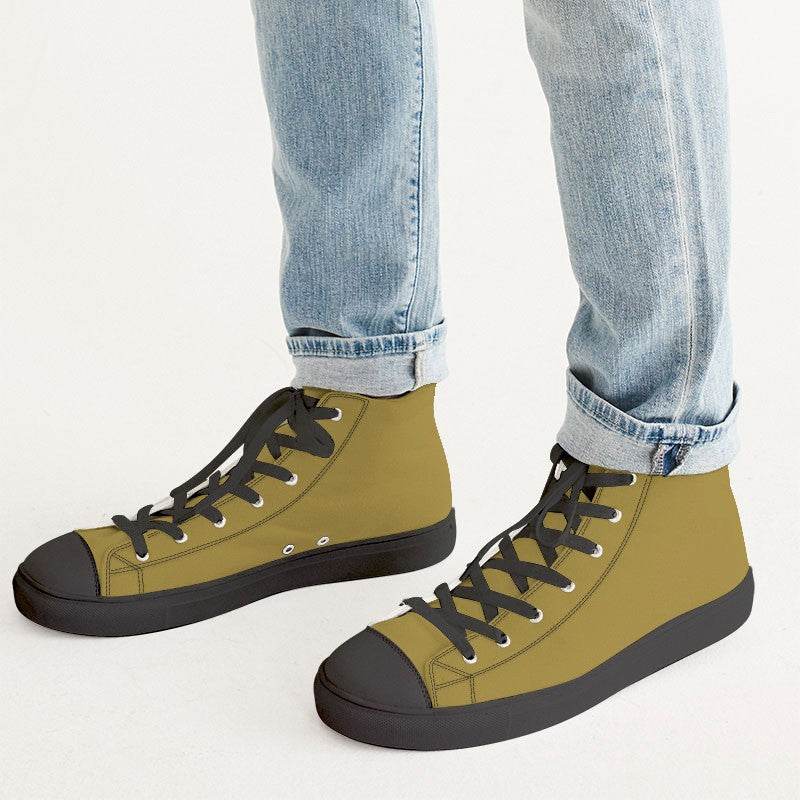 Hazel Men's High-Top Canvas Sneakers (Y-ME-DE) - Man CloseUp