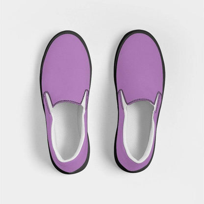 Heliotrope Men's Slip-On Canvas Sneakers (MPU1-ME-LI) - Top