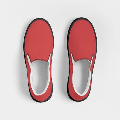 Hibiscus Men's Slip-On Canvas Sneakers (RPI1-ME-ME) - Top
