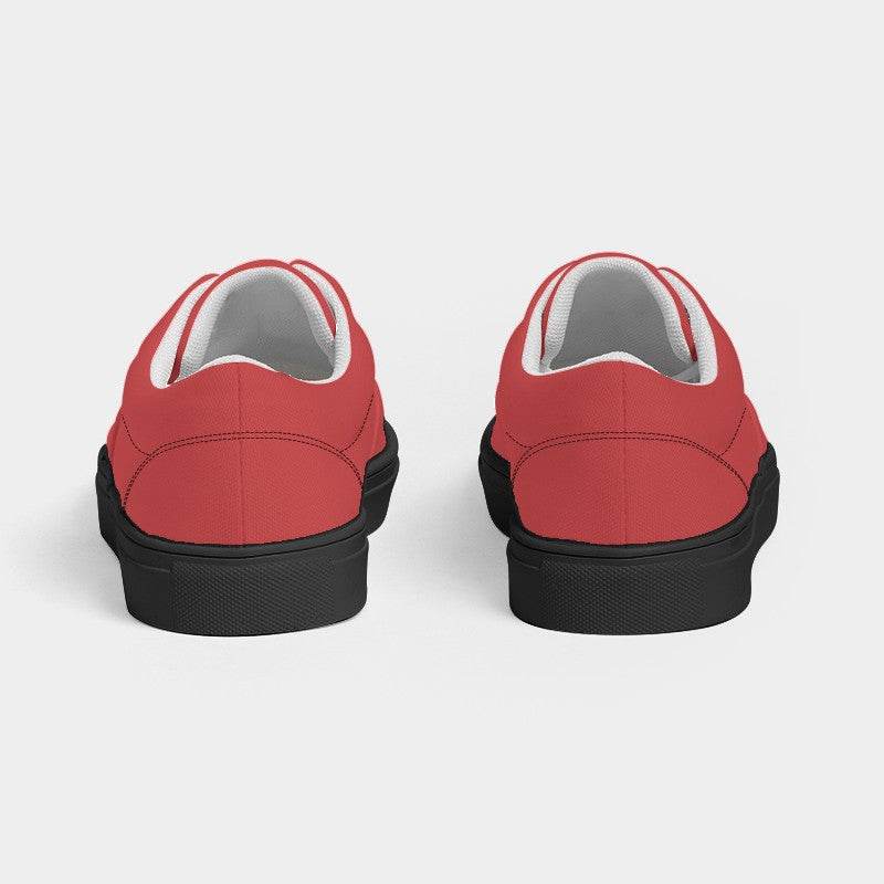 Hibiscus Women's Canvas Sneakers (RPI1-ME-ME) - Back