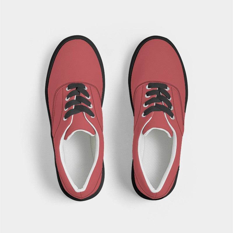 Hibiscus Women's Canvas Sneakers (RPI1-ME-ME) - Top