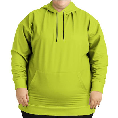 Hoodie Safety Green (C25M0Y100K0) - Woman Front PLUS