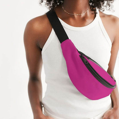 Hot Pink Belt Bag (PIM1-BR-ME) - Woman Front CloseUp