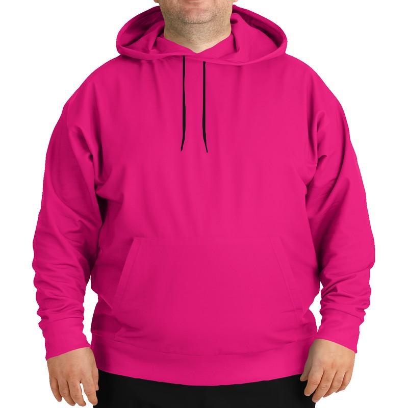 Hot Pink Hoodie (C0M100Y25K0) - Man Front PLUS