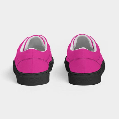 Hot Pink Men's Canvas Sneakers (PIM1-BR-ME) - Back