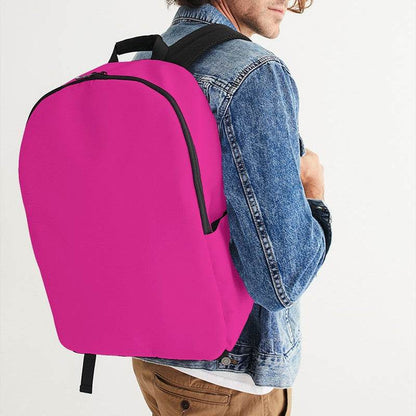 Hot Pink Waterproof Backpack (PIM1-BR-ME) - Man CloseUp