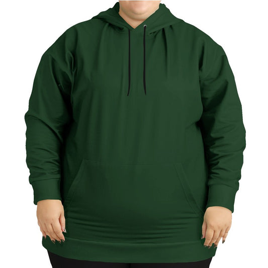 Hunter Green Hoodie PLUS (G-FM-DA) - Woman Front PLUS