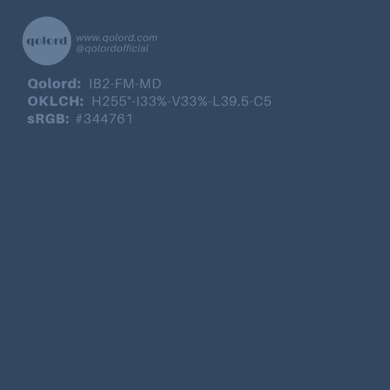 Medium-Dark Fully-Muted Blue | IB2-FM-MD