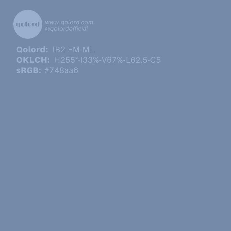 Medium-Light Fully-Muted Blue | IB2-FM-ML