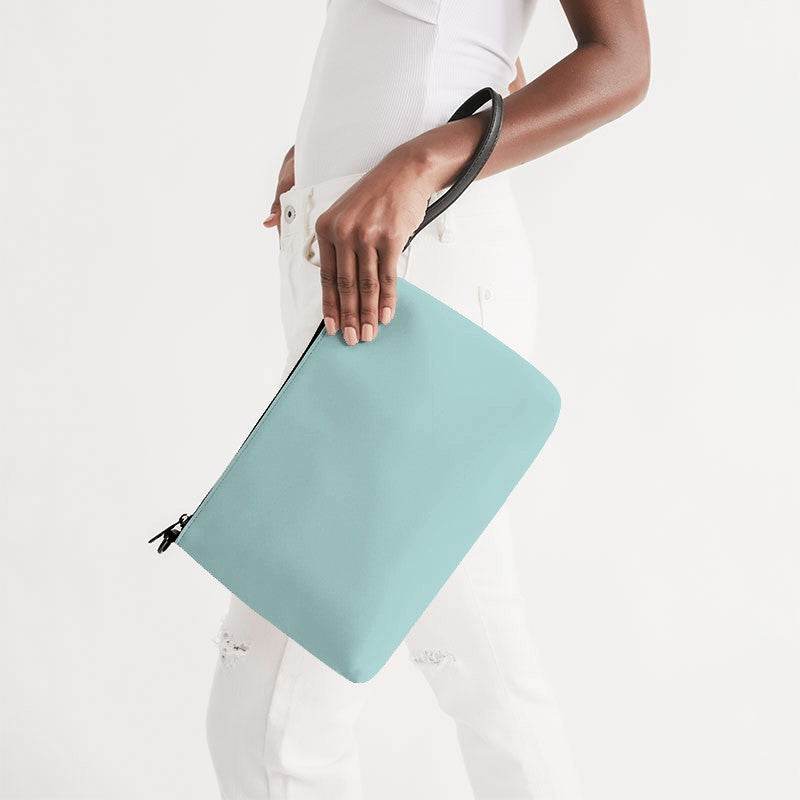 Ice Blue Zip Pouch (CBG2-MU-LI) - Side Holding