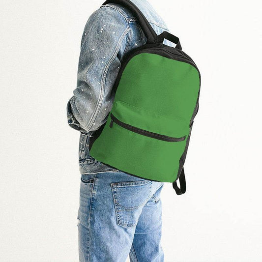 Irish Green Canvas Backpack (GL1-CL-DE) - Man Back CloseUp