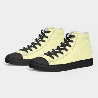 Ivory Men's High-Top Canvas Sneakers (LY2-NE-LI) - Side 3