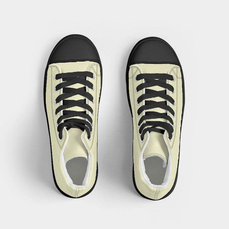 Ivory Women's High-Top Canvas Sneakers (LY2-NE-LI) - Top