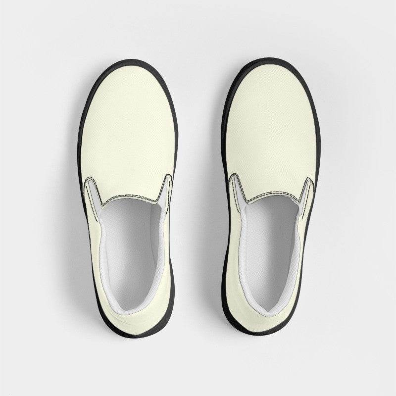 Ivory Women's Slip-On Canvas Sneakers (LY2-NE-LI) - Top