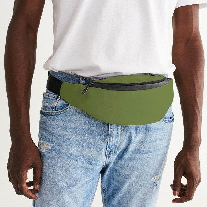 Khaki Green Belt Bag (L-MU-MD) - Man Front CloseUp