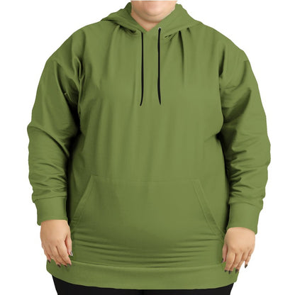Khaki Green Hoodie PLUS (L-MU-MD) - Woman Front PLUS