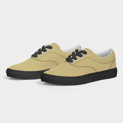 Khaki Men's Canvas Sneakers (Y-MU-LG) - Side 3