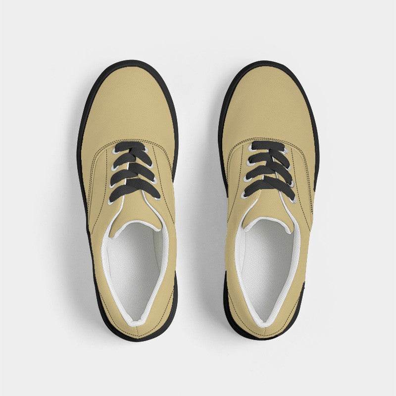 Khaki Men's Canvas Sneakers (Y-MU-LG) - Top