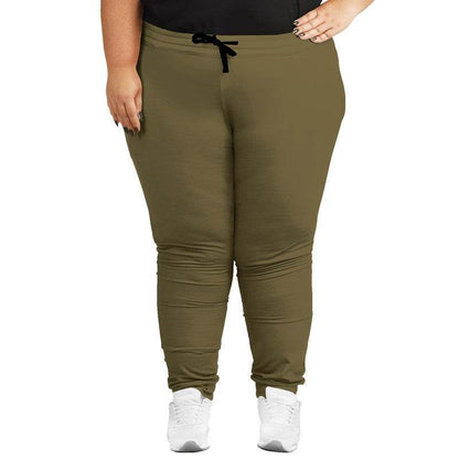 Khaki Olive Joggers PLUS (Y-FM-MD) - Woman Front PLUS