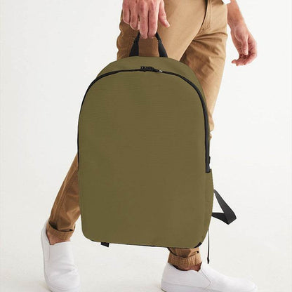 Khaki Olive Waterproof Backpack (Y-FM-MD) - Man Holding CloseUp