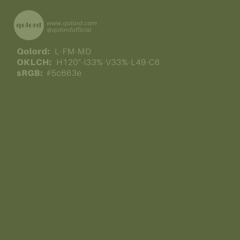 Medium-Dark Fully-Muted Lime | L-FM-MD