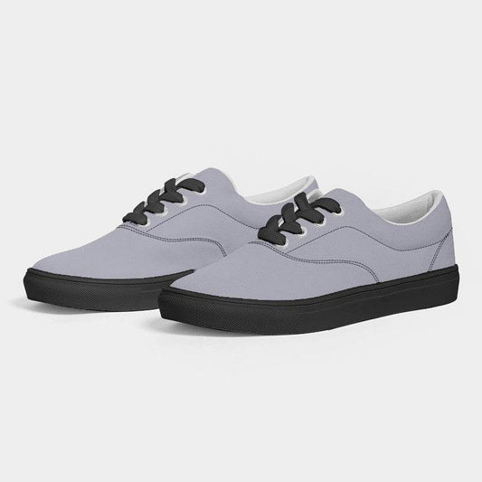 Lavender Gray Men's Canvas Sneakers (PUI2-NE-LG) - Side 3