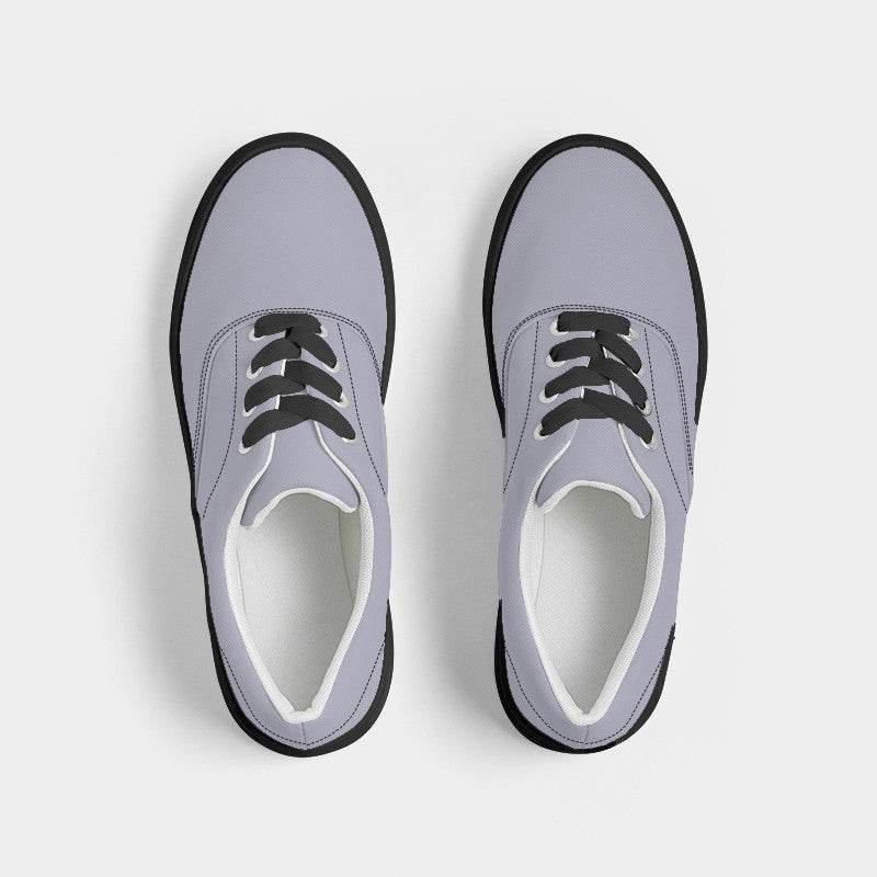 Lavender Gray Men's Canvas Sneakers (PUI2-NE-LG) - Top