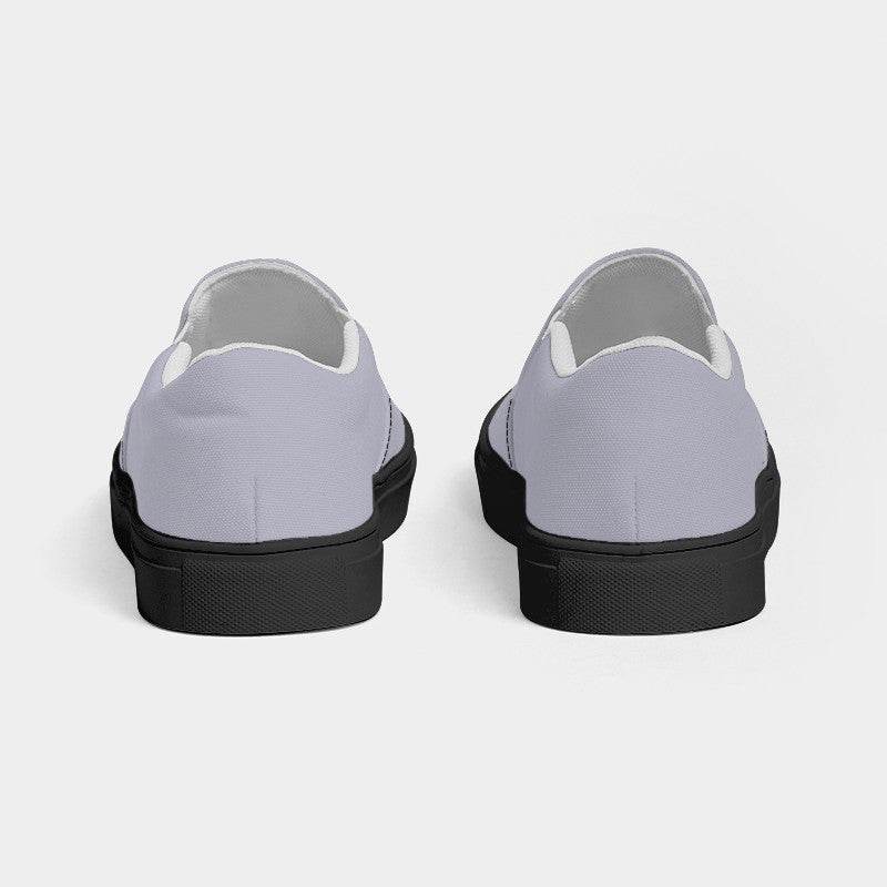 Lavender Gray Men's Slip-On Canvas Sneakers (PUI2-NE-LG) - Back