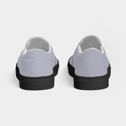 Lavender Gray Men's Slip-On Canvas Sneakers (PUI2-NE-LG) - Back