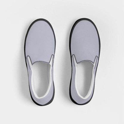 Lavender Gray Men's Slip-On Canvas Sneakers (PUI2-NE-LG) - Top