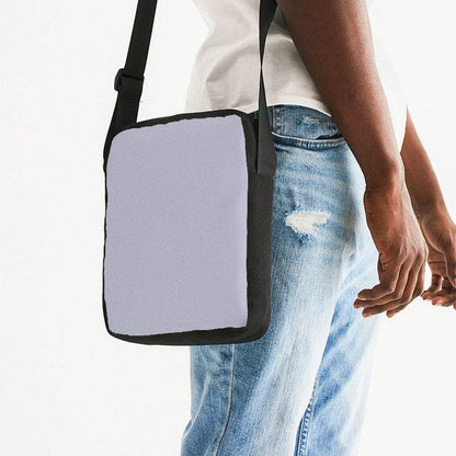 Lavender Gray Messenger Pouch (PUI2-NE-LG) - Man Side CloseUp