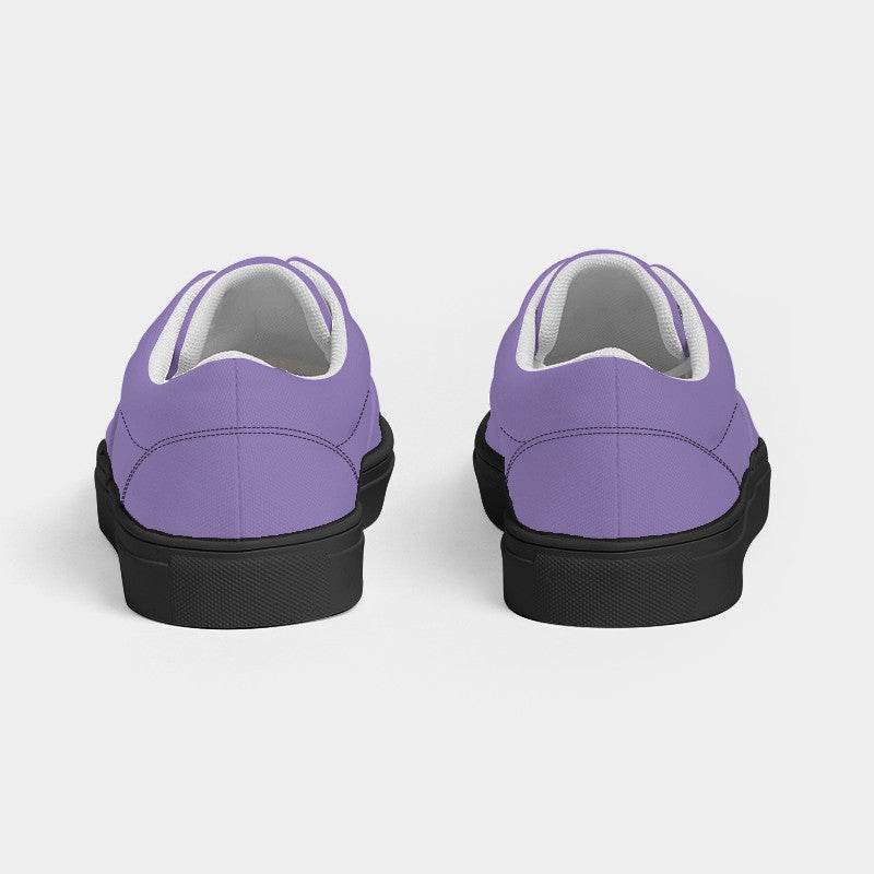 Lavender Men's Canvas Sneakers (PU-ME-LI) - Back